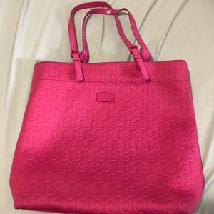 Michael Kors hot pink tote bag